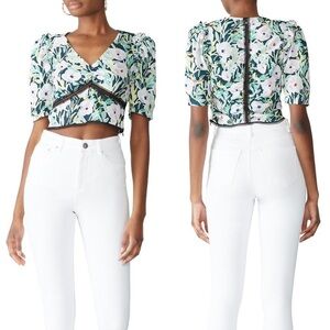 Saylor Floral Tisha Crop Top L